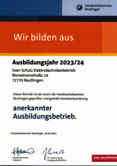 Zertifikat als Ausbildungsbetrieb