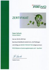 Sven Schulz, Zertifikat