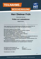 Dietmar Früh, Zertifikat